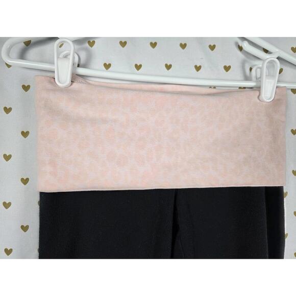 Victorias Secret PINK Bling Cheetah Leopard FOLDOVER Yoga Pants XS Flare - Picture 5 of 9